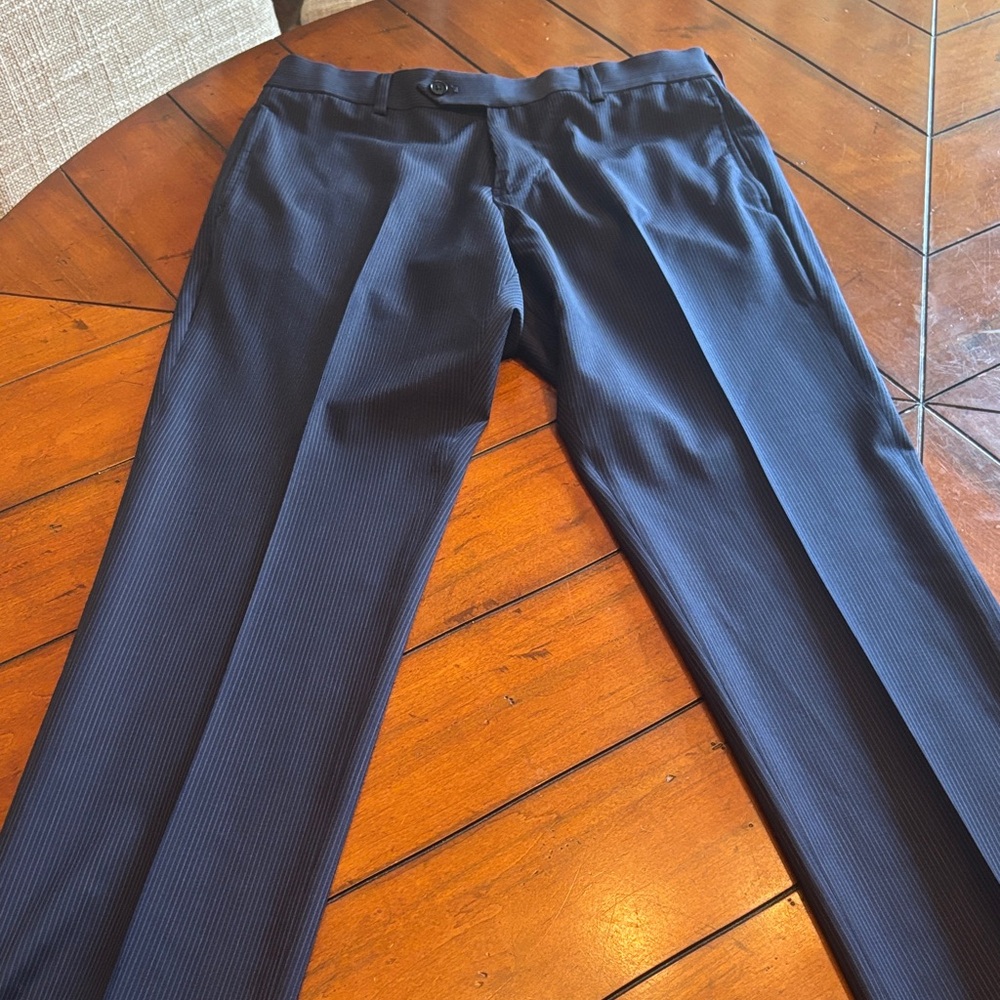 Brooks Brothers Men's Navy Blue Pinstripe  Classic Dress Pants